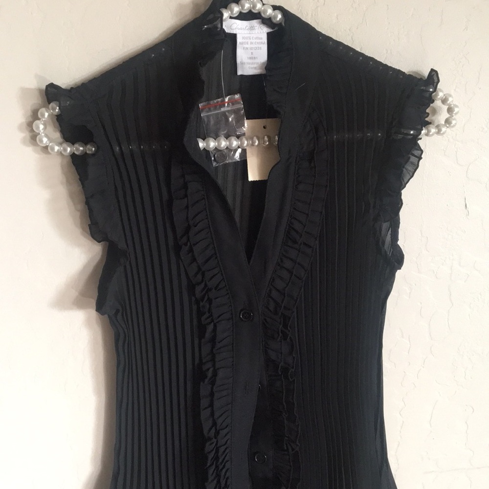 Sheer black dressy top